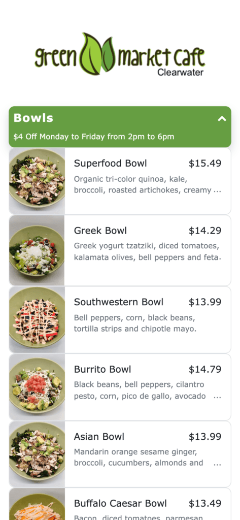 Ogent ordering portal screenshot